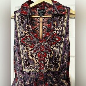 Patterned asymmetrical dress